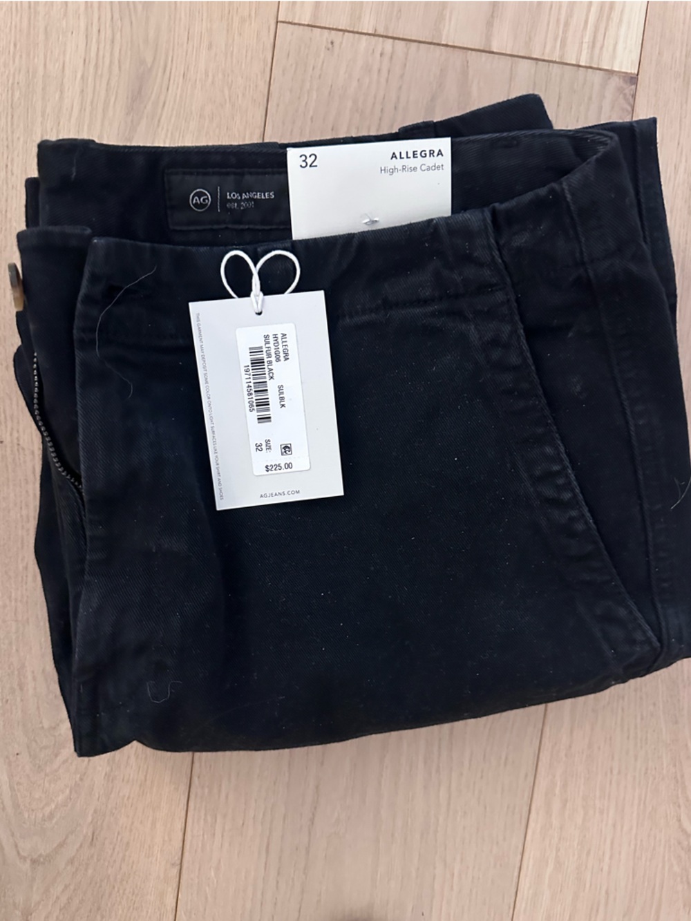 Agolde Allegra High-Rise Cadet Trousers in Black